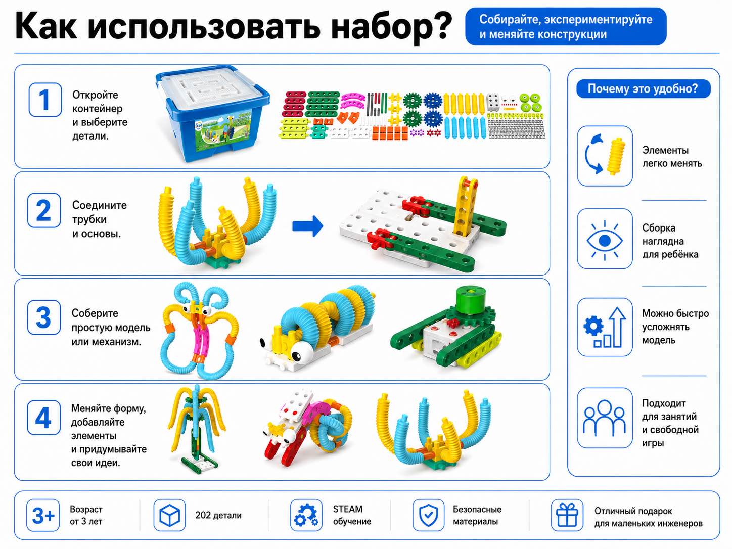 Как использовать набор Гибкие трубки на занятиях