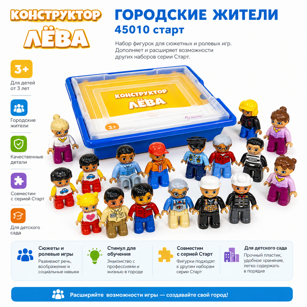 Конструктор Лёва Городские жители 45010 старт для детского сада